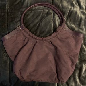 Purple over the shoulder bag/tote